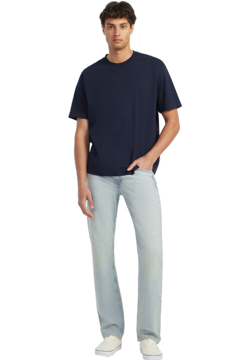 Erkek GJ SS CN OS Logolu Pamuk T-Shirt – Lacivert 