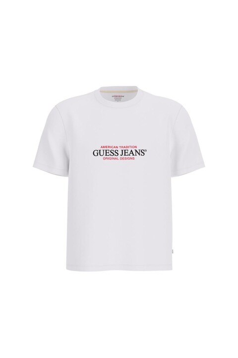 Erkek GJ SS CN Reg America T-Shirt - Beyaz 