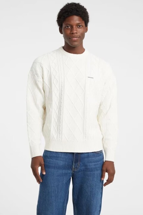 Erkek GJ Yün Karışımlı Triko - Beyaz 