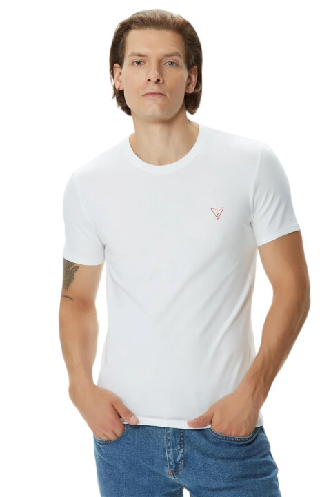 Erkek Guess Cn Ss Core T-Shirt - Beyaz 