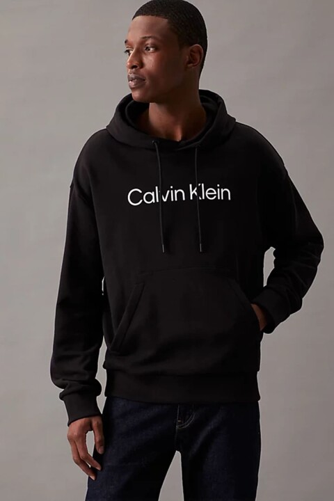 Erkek Hero Logo Relaxed Sweatshirt - Siyah 