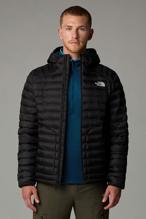 Erkek Huila Sentetik İzolasyonlu Kapüşonlu Mont - Siyah 