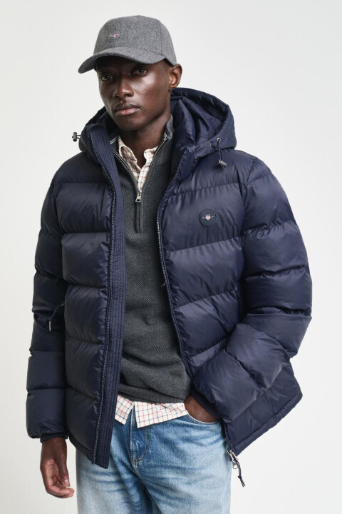 Erkek Kapüşonlu Mont - Lacivert 