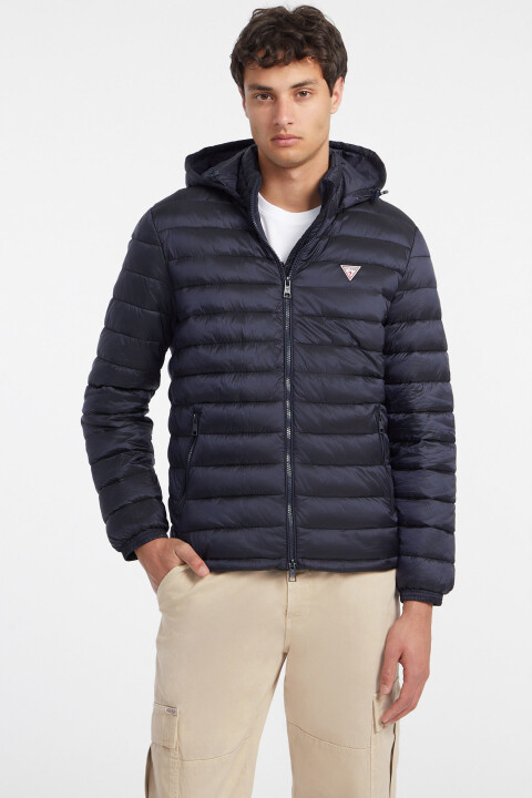 Erkek Kapüşonlu Şişme Mont - Lacivert 