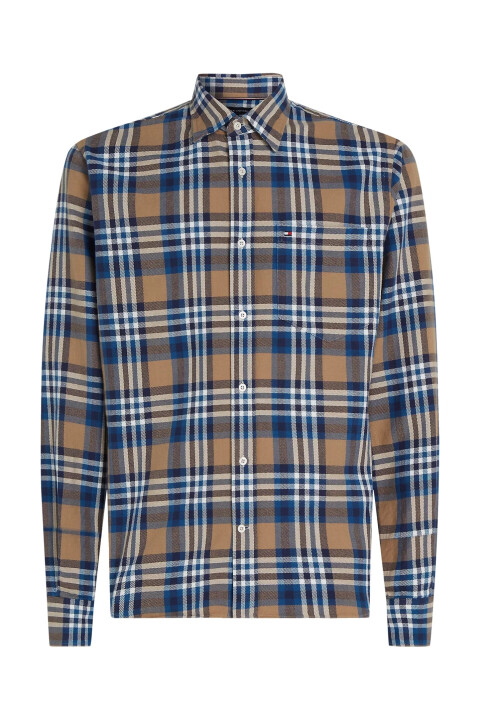 Erkek Kare Desenli Gömlek - Lacivert 