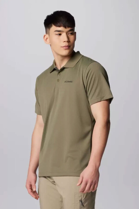 Erkek Kısa Kollu Polo T-Shirt - Yeşil 