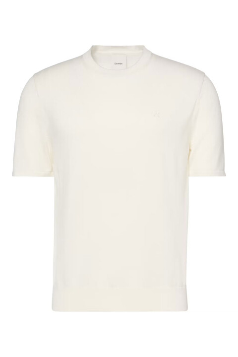 Erkek Kısa Kollu Supima Pamuklu T-Shirt - Ekru 