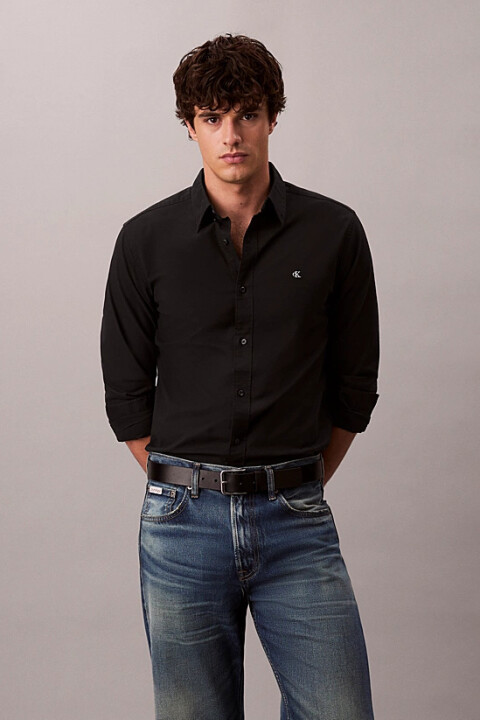 Erkek Klasik Oxford Gömlek - Siyah 