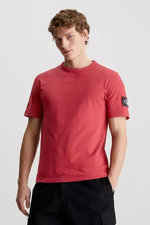 Erkek Kolda Marka Logolu T-Shirt - Kırmızı 