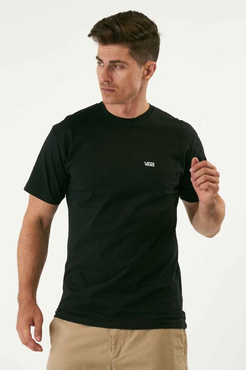 Erkek Left Chest Logo Kısa Kollu T-Shirt - Siyah 