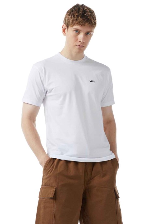 Erkek Left Chest Logo T-Shirt - Beyaz 