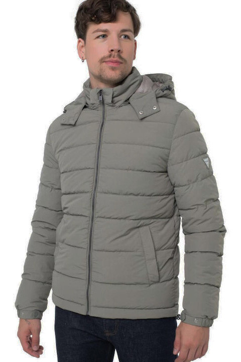 Erkek Light Kapüşonlu Şişme Mont - Haki 