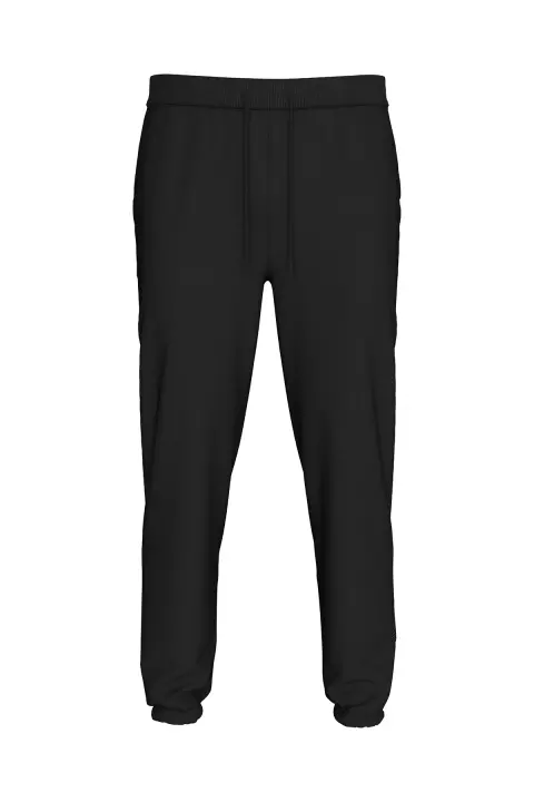 Erkek Logo Tape Hwk Eşofman Altı - Siyah 