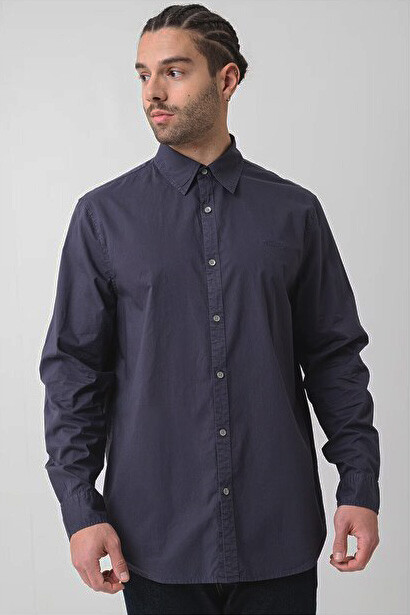 Erkek Logolu Gömlek - Lacivert 