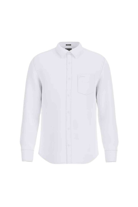 Erkek LS Napa Linen Shirt Gömlek - Beyaz 