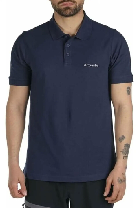 Erkek M Cascade Range Solid Kısa Kollu Polo T-Shirt - Lacivert 