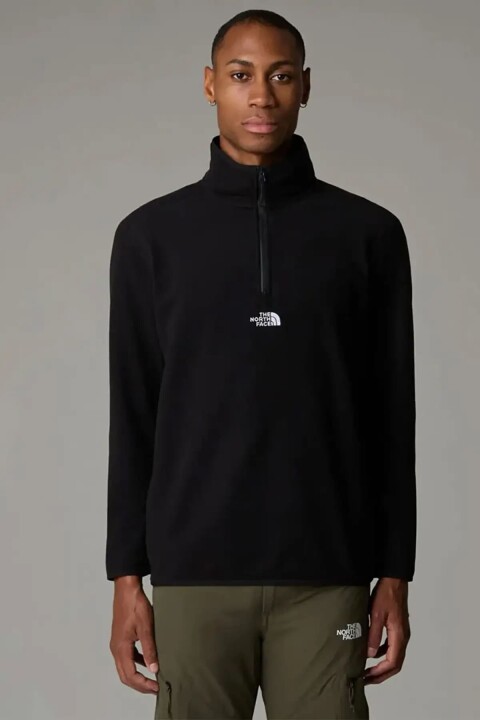 Erkek M Glacier Fermuarlı Sweatshirt - Siyah 