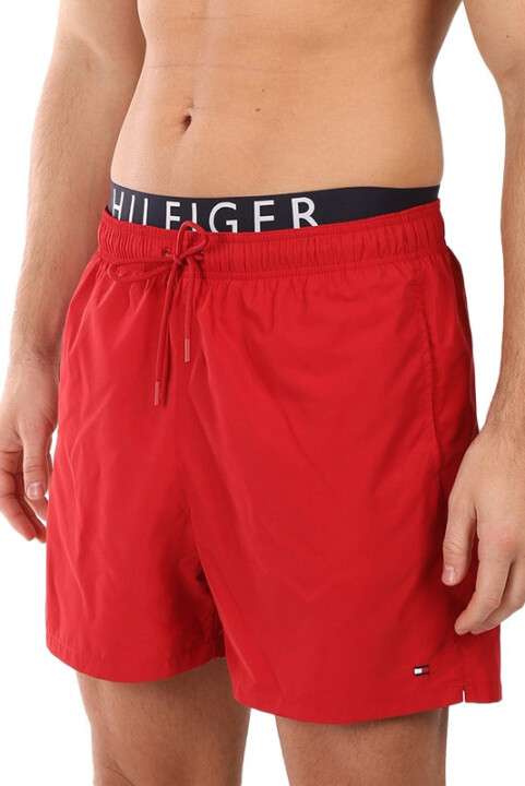 Erkek Medıum Drawstring Yüzme Şortu - Kırmızı 