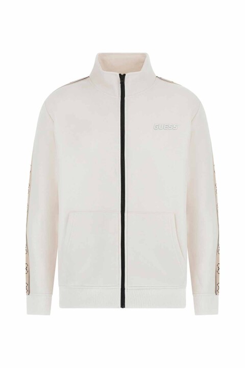 Erkek Mickey Full Fermuarlı Sweatshirt - Beyaz 