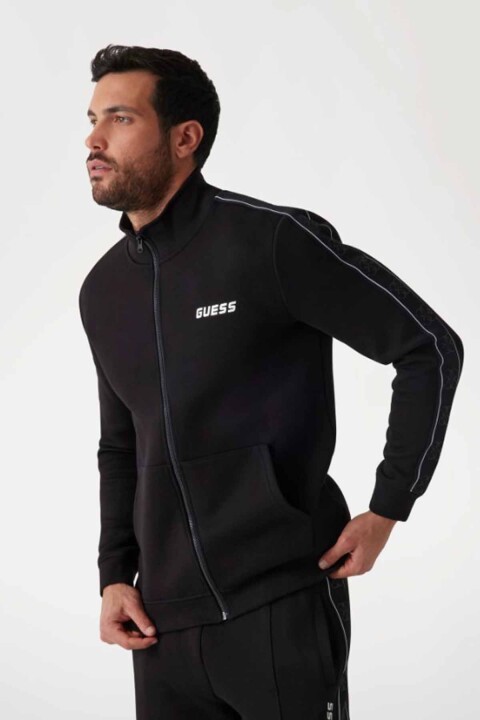 Erkek Mickey Full Fermuarlı Sweatshirt - Siyah 