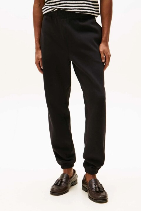 Erkek Monogram İşlemeli Eşofman Altı - Siyah 