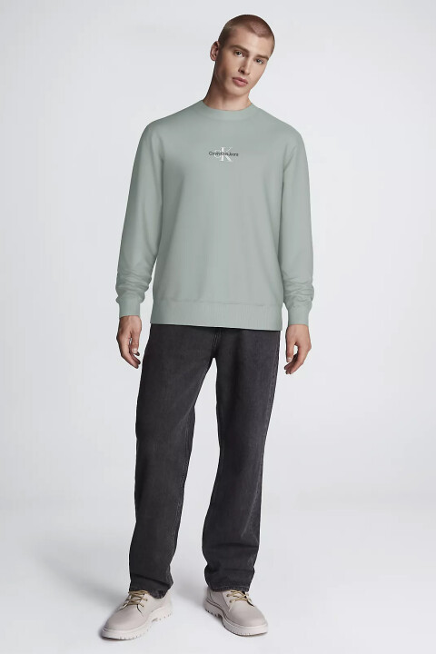 Erkek Monologo Sweatshirt - Arduvaz Gri 