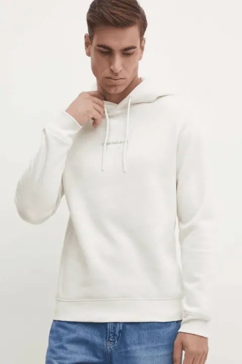 Erkek Monologo Sweatshirt-Beyaz 