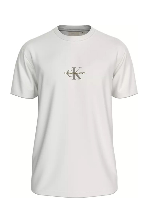 Erkek Monologo T-Shirt-Beyaz 