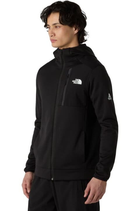 Erkek Mountain Athletics Tam Boy Fermuarlı Kapüşonlu Polar - Siyah 