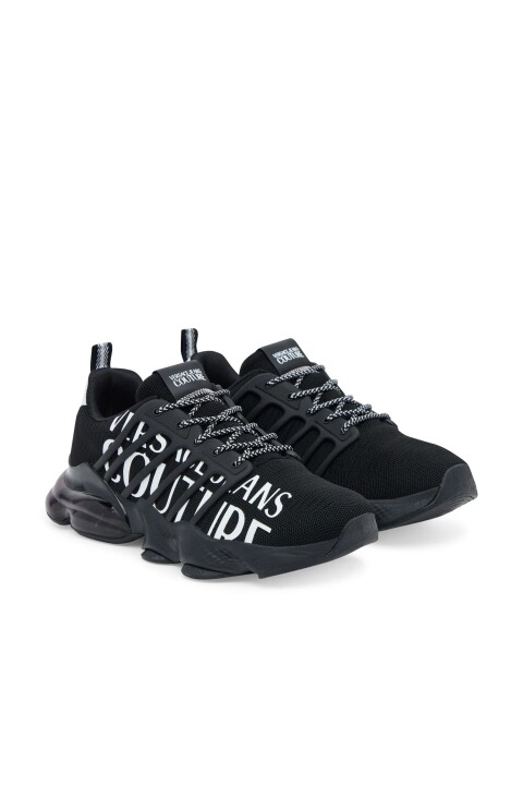 Erkek Nomo Dis. 13 Büyük Yazı Logolu Hava Yastıklı Fileli Sneaker - Siyah 