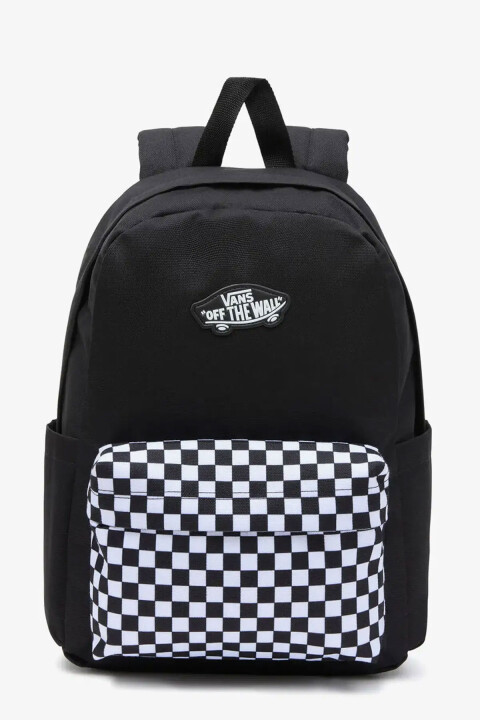 Erkek Old Skool Grom Sırt Çantası - Siyah Beyaz 