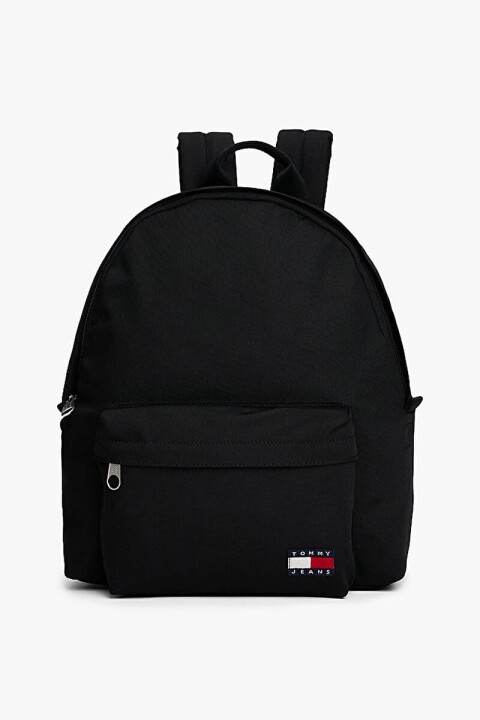 Erkek Ön Cepli Sırt Çantası - Siyah 