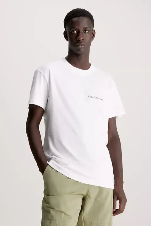 Erkek Pamuklu Regular Fit Bisiklet Yaka T Shirt - Beyaz 