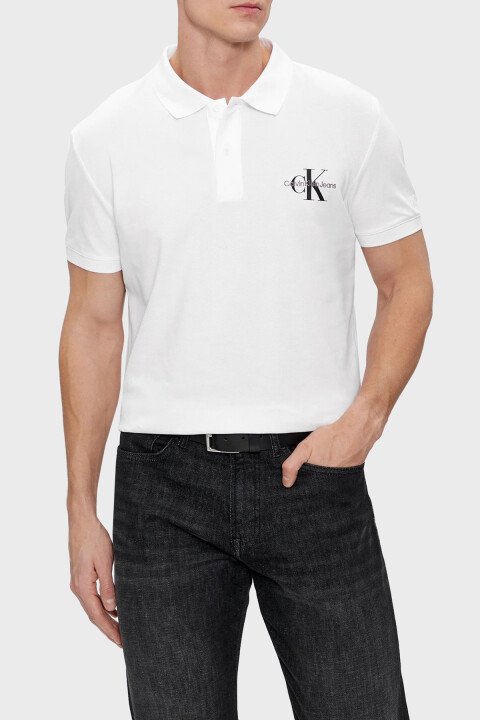 Erkek Pamuklu Regular Fit Polo Yaka T Shirt - Beyaz 