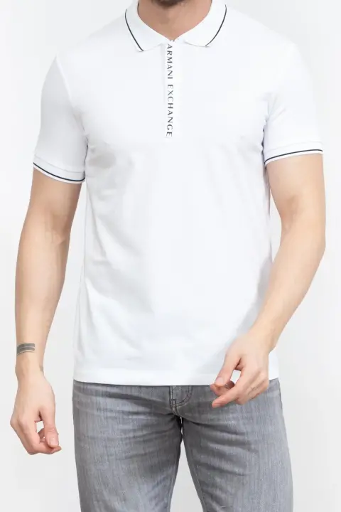 Erkek Polo Yaka T-Shirt - Beyaz 