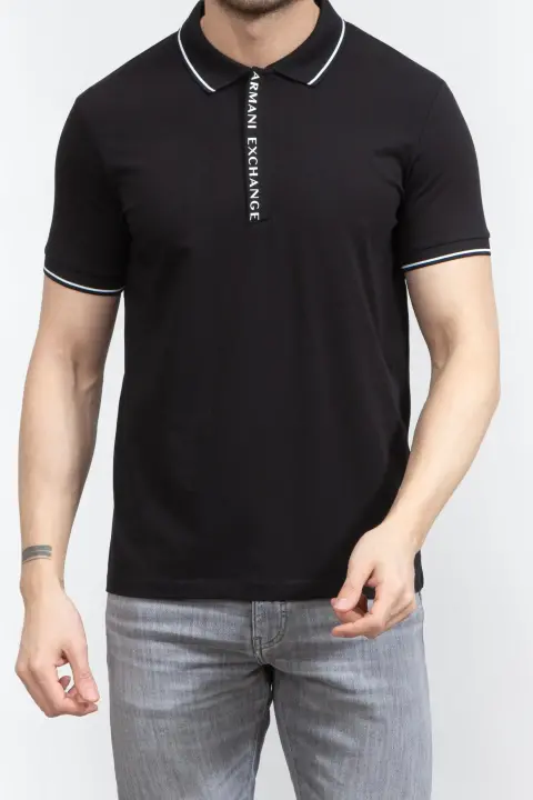 Erkek Polo Yaka T-Shirt - Siyah 