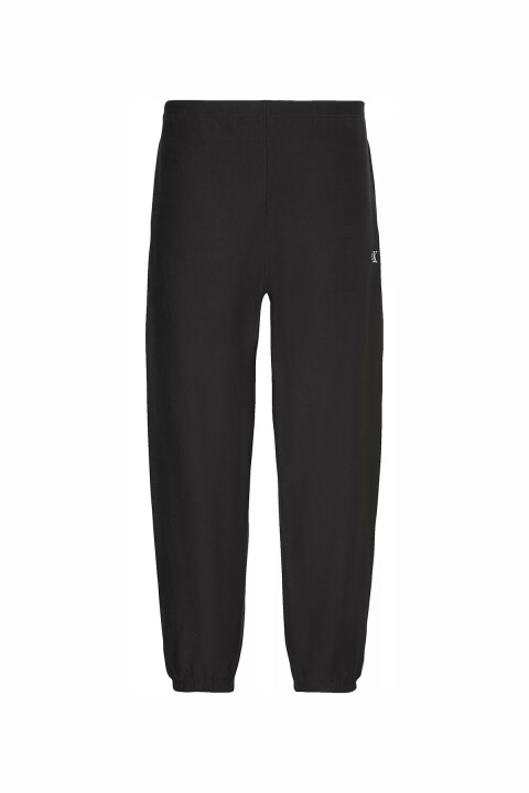 Erkek Premium Terry Monogram Jogger Eşofman Altı - Siyah 
