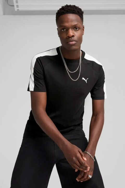 Erkek Puma Kısa Kollu T-Shirt - Siyah 