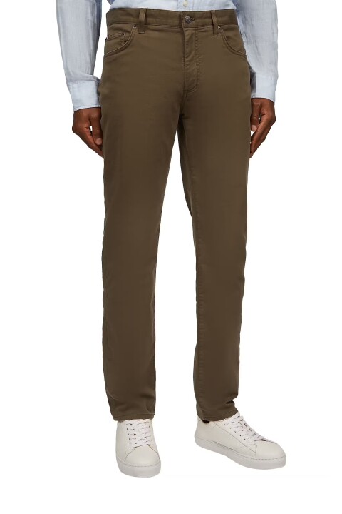 Erkek Regular Fit 5 Cepli Esnek Pantolon - Haki 
