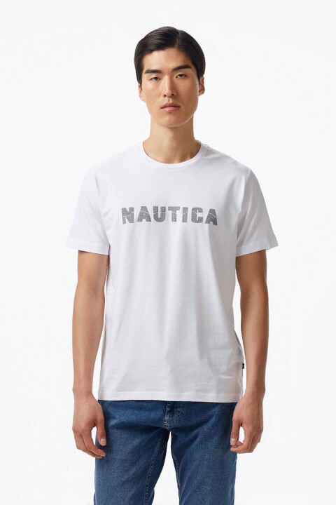 Erkek Regular Fit Baskılı T-Shirt - Beyaz 