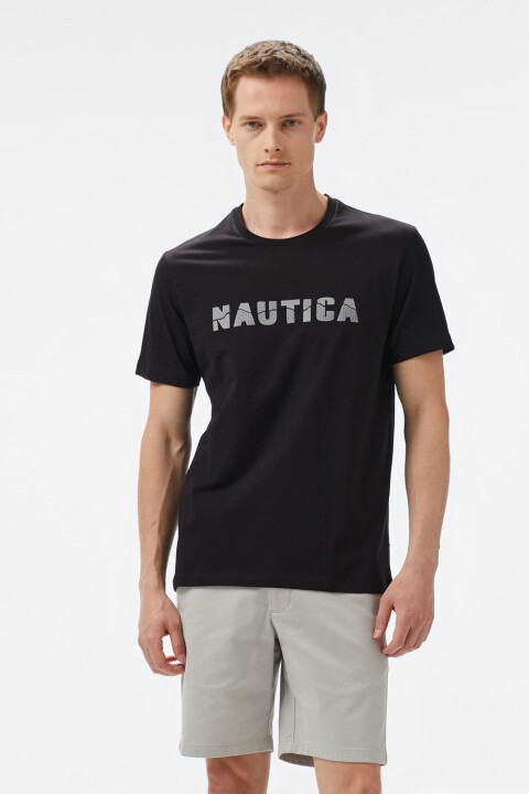 Erkek Regular Fit Baskılı T-Shirt - Siyah 