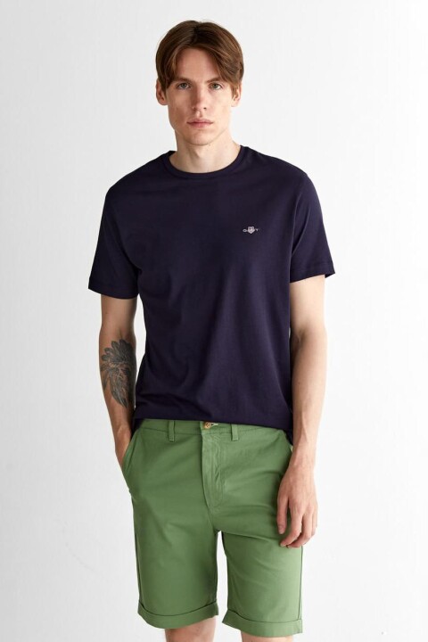 Erkek Regular Fit Bisiklet Yaka T-Shirt - Lacivert 