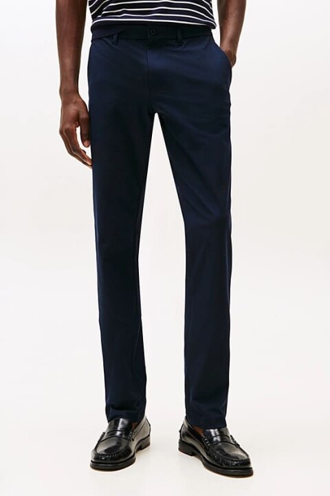 Erkek Regular Fit Düz Kesim Chino Pantolon - Lacivert 