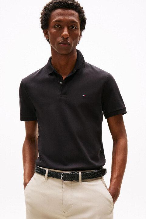 Erkek Regular Fit Esnek İnterlok Kumaş Polo T-Shirt - Siyah 