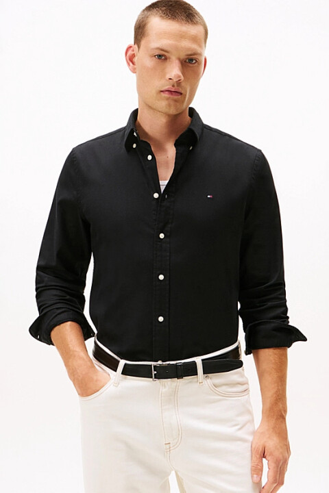 Erkek Regular Fit Flex Teknolojili Flanel Gömlek - Siyah 