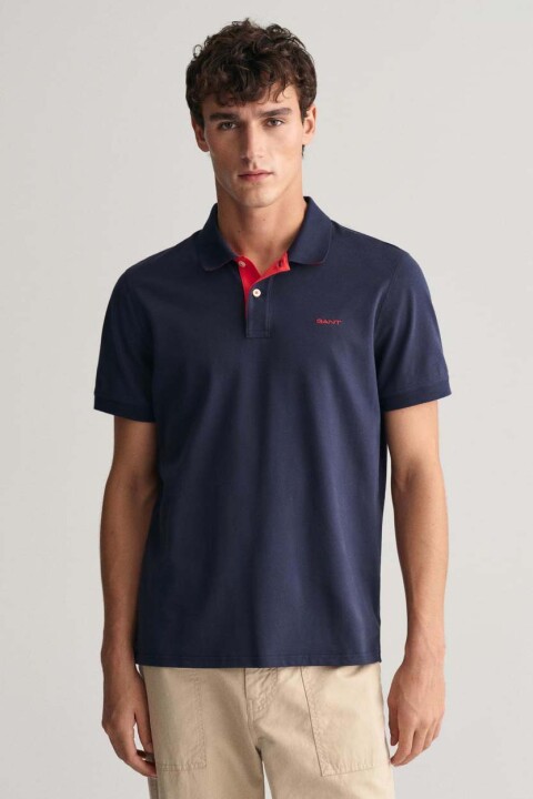 Erkek Regular Fit Logolu Polo - Lacivert 