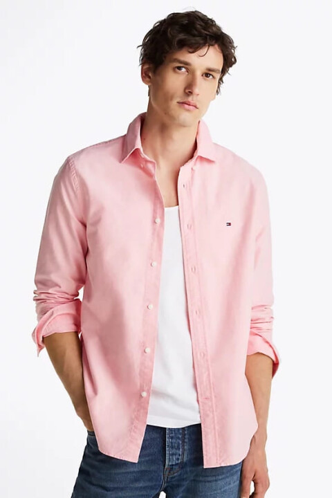 Erkek Regular Fit Oxford Gömlek - Pembe 