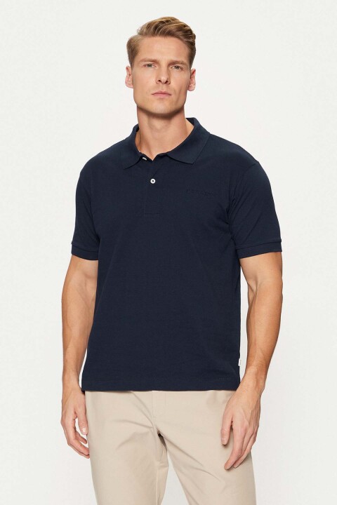 Erkek Regular Fit Pamuklu Basic T-Shirt - Lacivert 