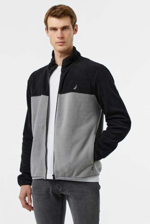 Erkek Regular Fit Polar Sweatshirt - Siyah 