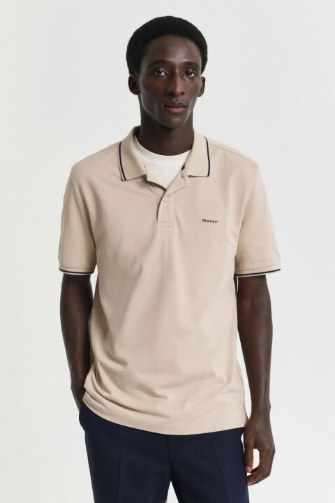 Erkek Regular Fit Polo T-Shirt - Bej 